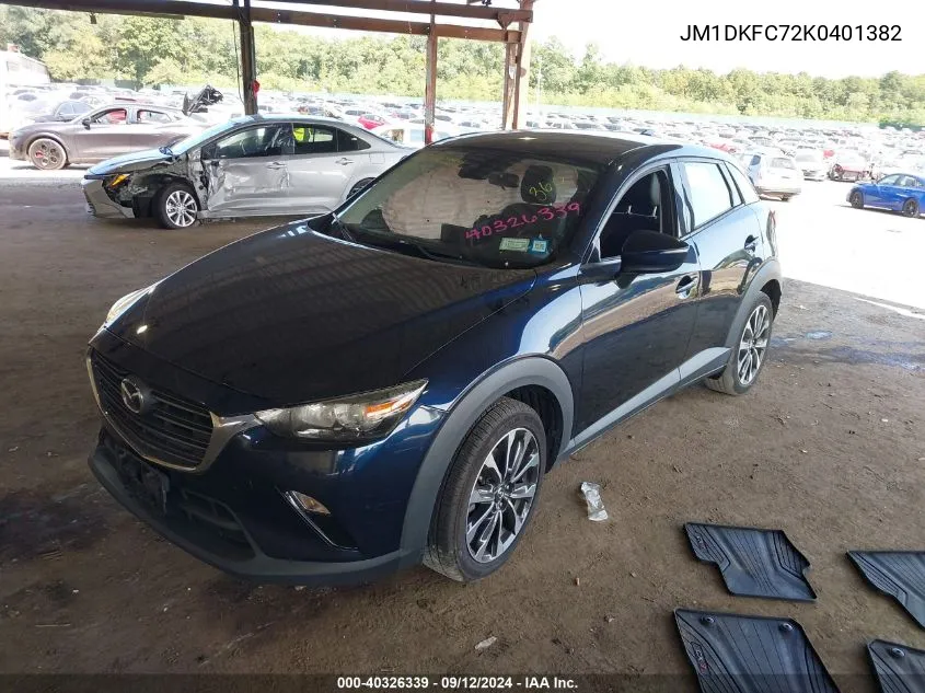 2019 Mazda Cx-3 Touring VIN: JM1DKFC72K0401382 Lot: 40326339