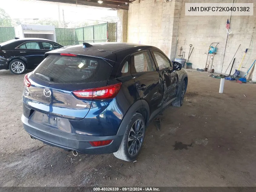 2019 Mazda Cx-3 Touring VIN: JM1DKFC72K0401382 Lot: 40326339