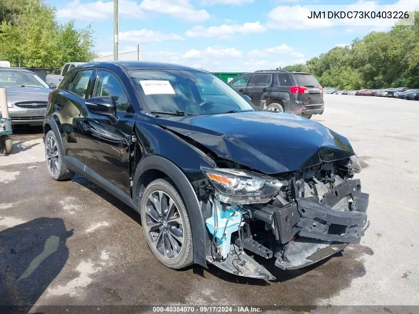 2019 Mazda Cx-3 Touring VIN: JM1DKDC73K0403226 Lot: 40354070