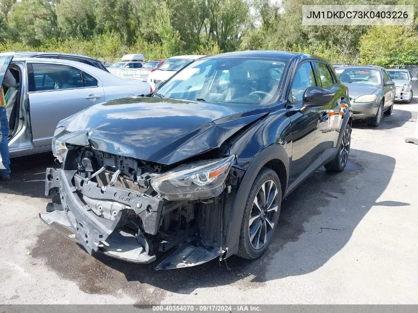 2019 Mazda Cx-3 Touring VIN: JM1DKDC73K0403226 Lot: 40354070