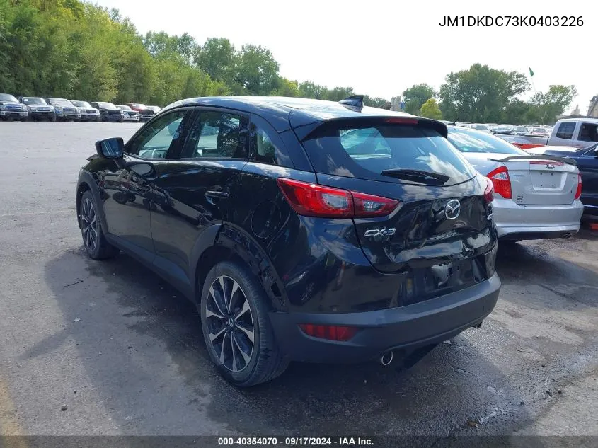 2019 Mazda Cx-3 Touring VIN: JM1DKDC73K0403226 Lot: 40354070