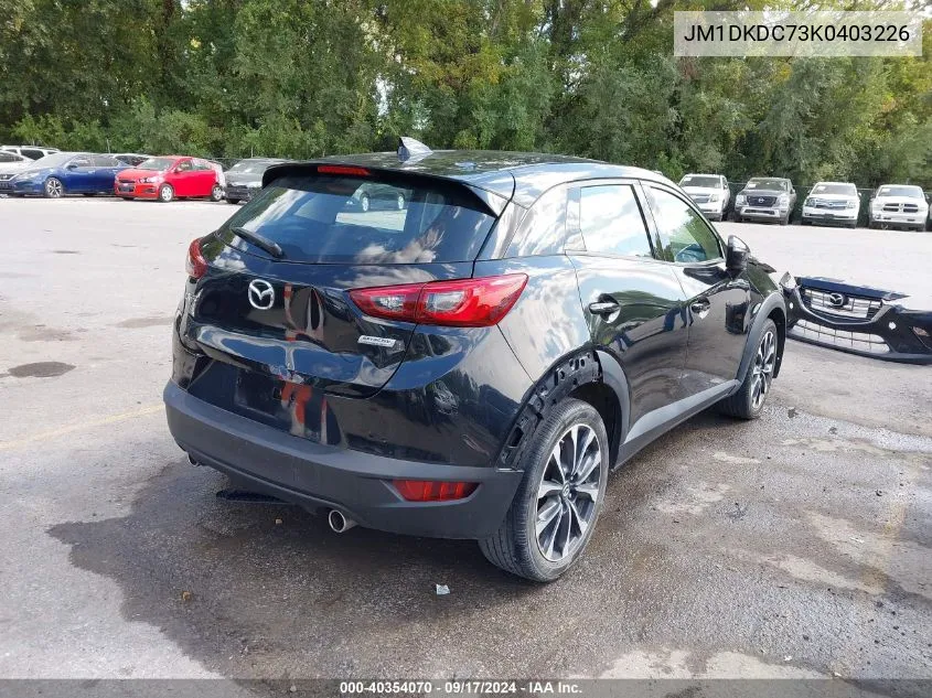 2019 Mazda Cx-3 Touring VIN: JM1DKDC73K0403226 Lot: 40354070