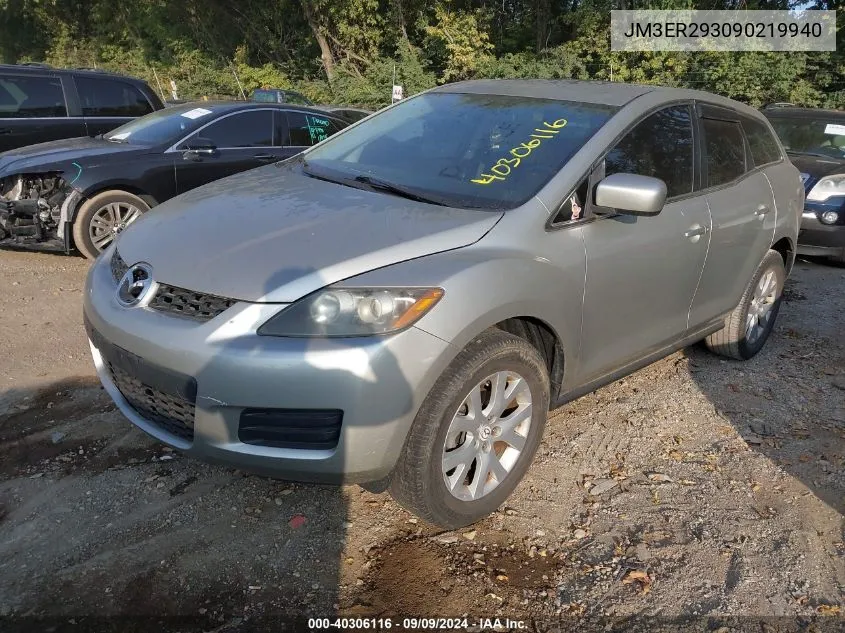 2009 Mazda Cx-7 Sport VIN: JM3ER293090219940 Lot: 40306116