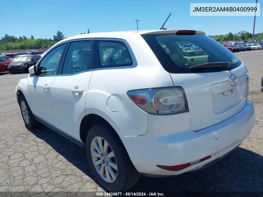 2011 Mazda Cx-7 I Sv VIN: JM3ER2AM4B0400999 Lot: 39424677