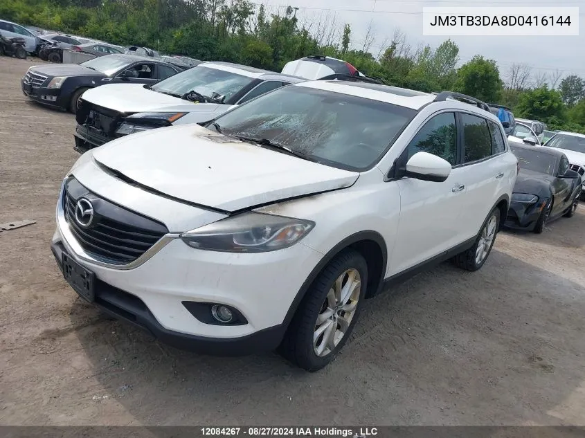 2013 Mazda Cx-9 Grand Touring VIN: JM3TB3DA8D0416144 Lot: 12084267