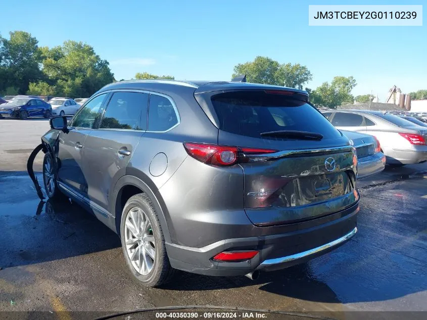 JM3TCBEY2G0110239 2016 Mazda Cx-9 Signature