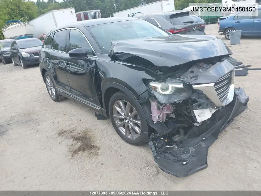 2021 Mazda Cx-9 VIN: JM3TCBDY3M0450450 Lot: 12077383