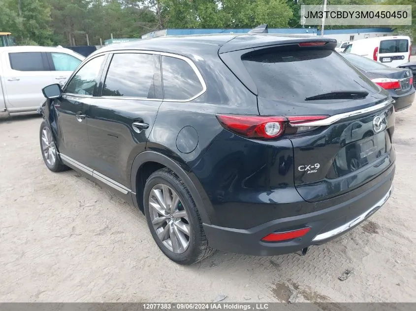 2021 Mazda Cx-9 VIN: JM3TCBDY3M0450450 Lot: 12077383