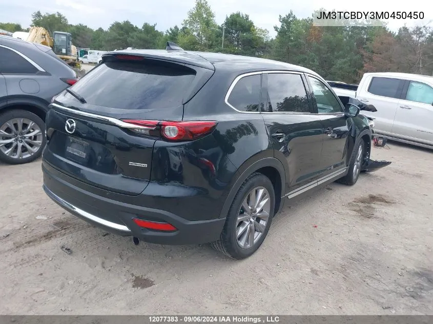 2021 Mazda Cx-9 VIN: JM3TCBDY3M0450450 Lot: 12077383