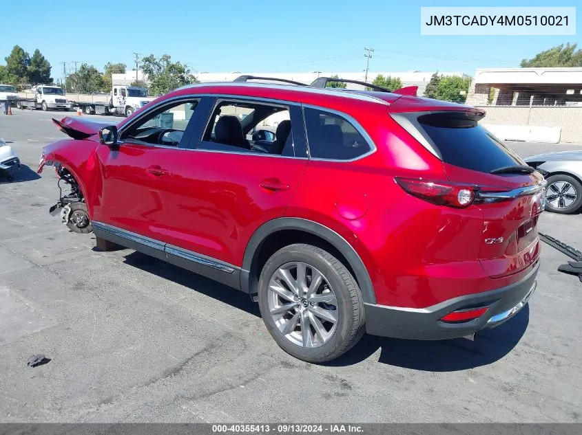 2021 Mazda Cx-9 Grand Touring VIN: JM3TCADY4M0510021 Lot: 40355413