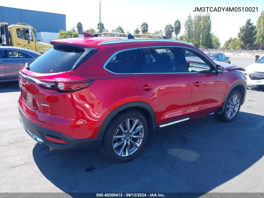 2021 Mazda Cx-9 Grand Touring VIN: JM3TCADY4M0510021 Lot: 40355413