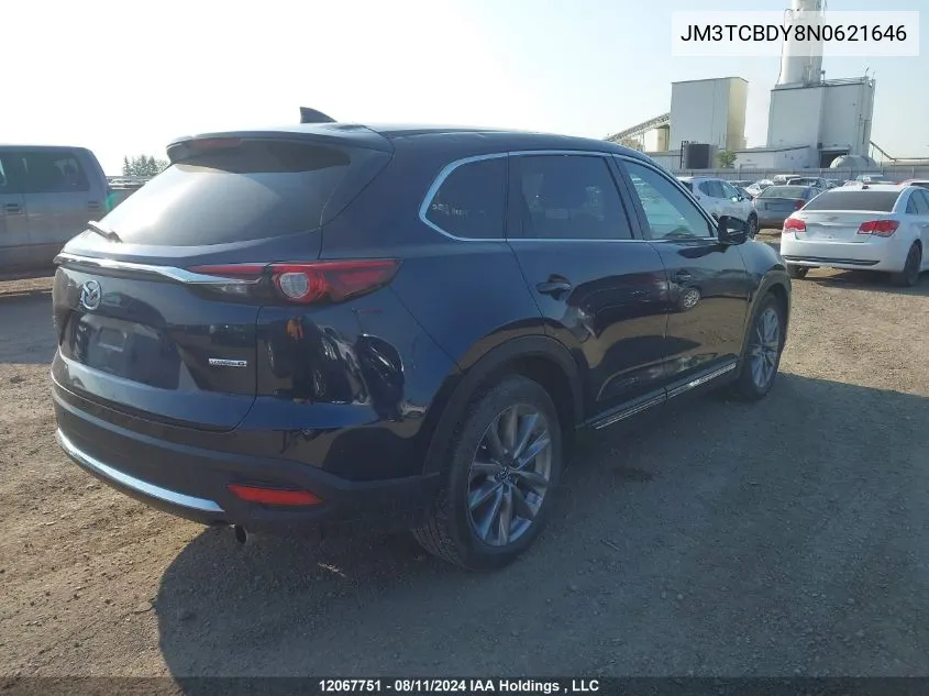 2022 Mazda Cx-9 Grand Touring VIN: JM3TCBDY8N0621646 Lot: 12067751