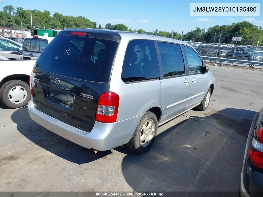 2001 Mazda Mpv Dx/Es/Lx VIN: JM3LW28Y010195480 Lot: 40254417