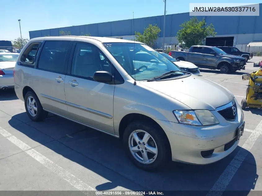 2003 Mazda Mpv Es/Lx/Lx-Sv VIN: JM3LW28A530337716 Lot: 40291556