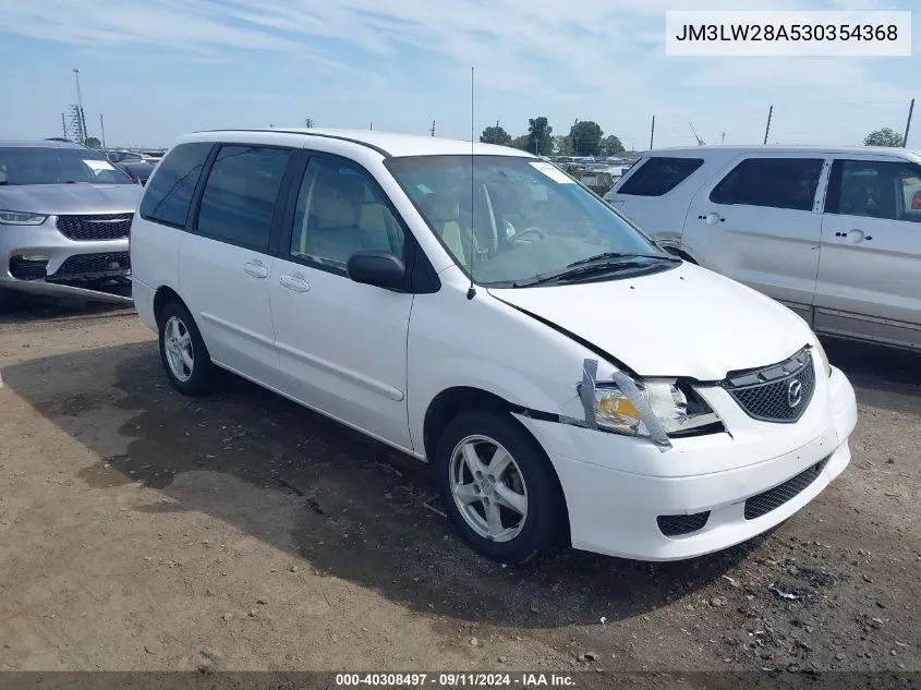 2003 Mazda Mpv Es/Lx/Lx-Sv VIN: JM3LW28A530354368 Lot: 40308497