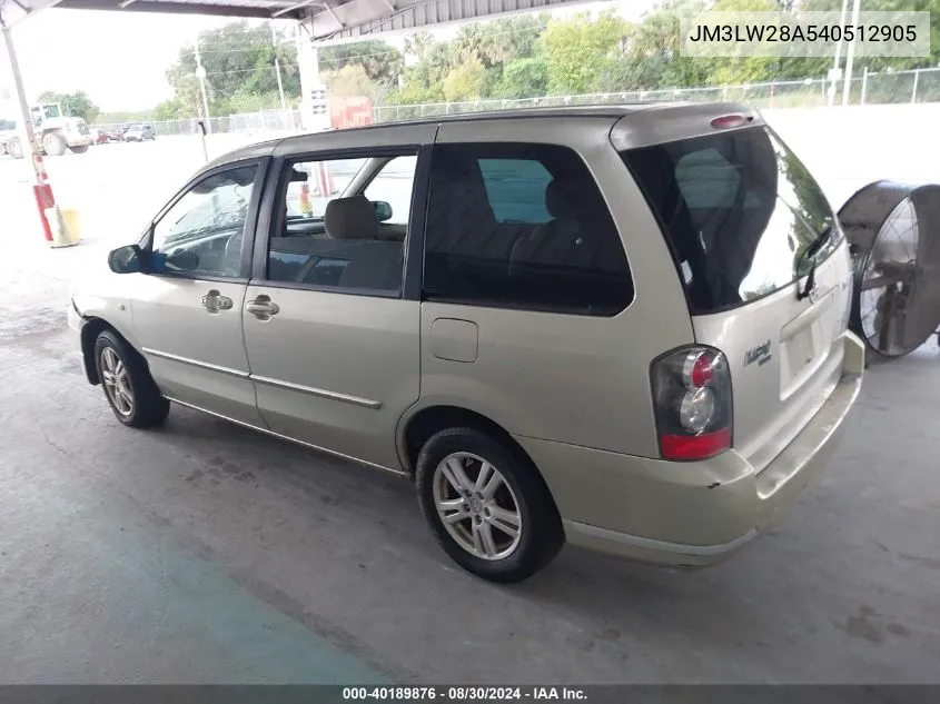 JM3LW28A540512905 2004 Mazda Mpv Lx