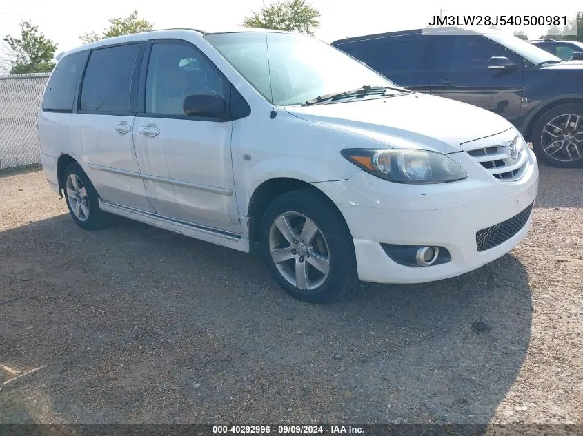 JM3LW28J540500981 2004 Mazda Mpv Lx