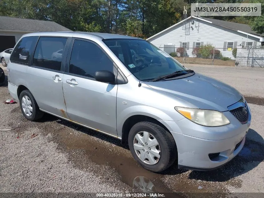 2005 Mazda Mpv Lx-Sv VIN: JM3LW28A450550319 Lot: 40325315