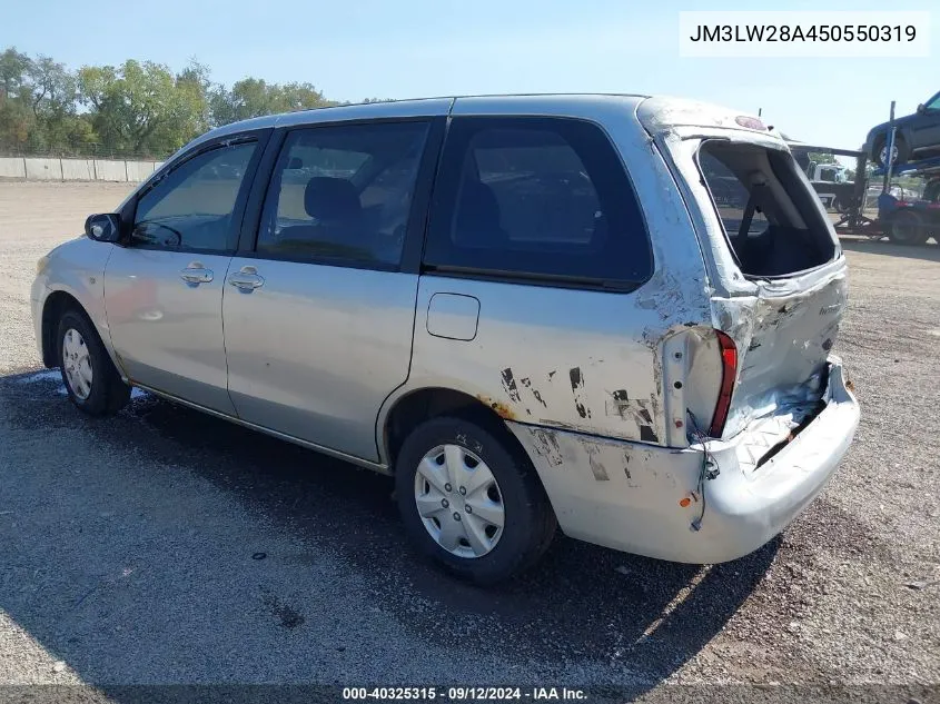 2005 Mazda Mpv Lx-Sv VIN: JM3LW28A450550319 Lot: 40325315