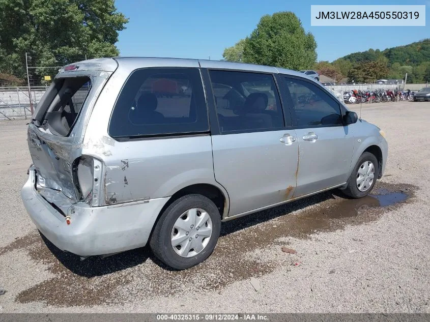 2005 Mazda Mpv Lx-Sv VIN: JM3LW28A450550319 Lot: 40325315