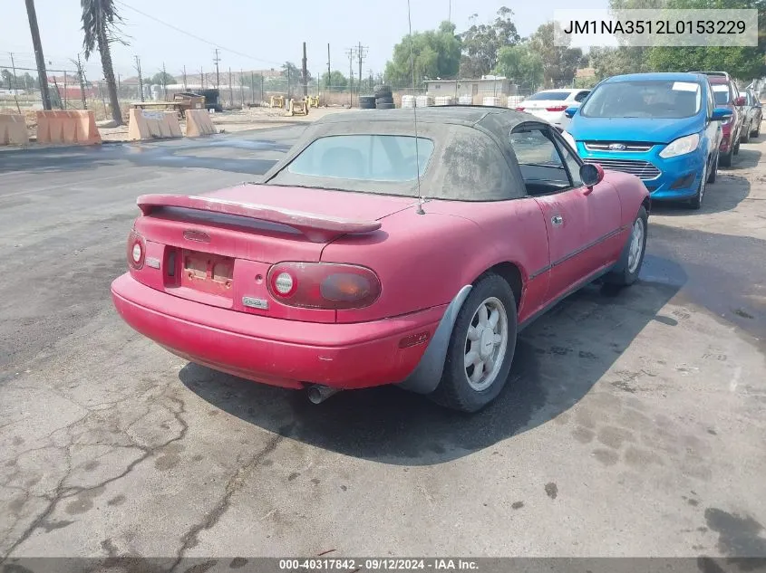 1990 Mazda Mx-5 Miata VIN: JM1NA3512L0153229 Lot: 40317842