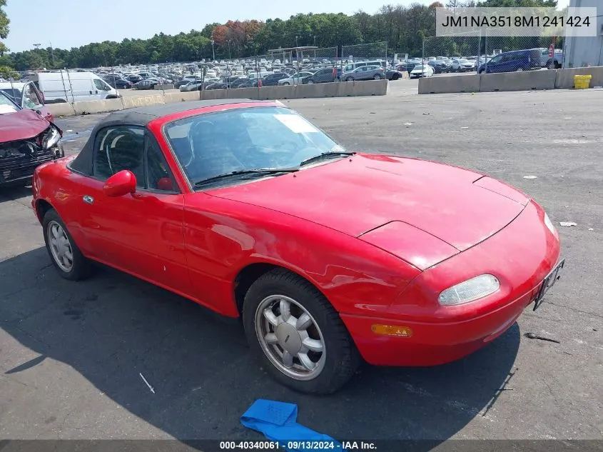 1991 Mazda Mx-5 Miata VIN: JM1NA3518M1241424 Lot: 40340061