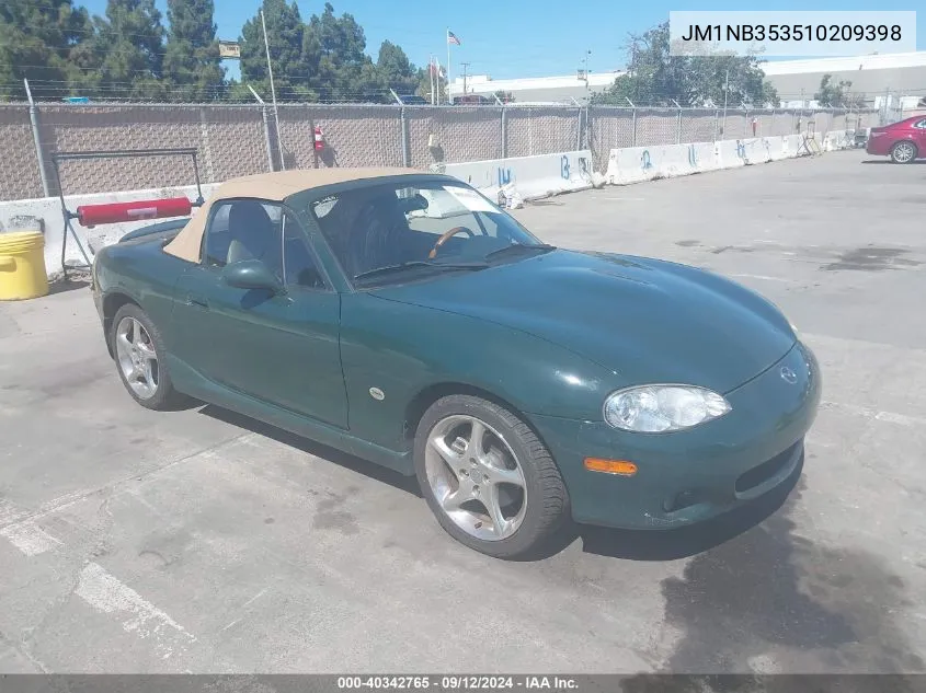 2001 Mazda Mx-5 Miata Ls/Special Edition VIN: JM1NB353510209398 Lot: 40342765