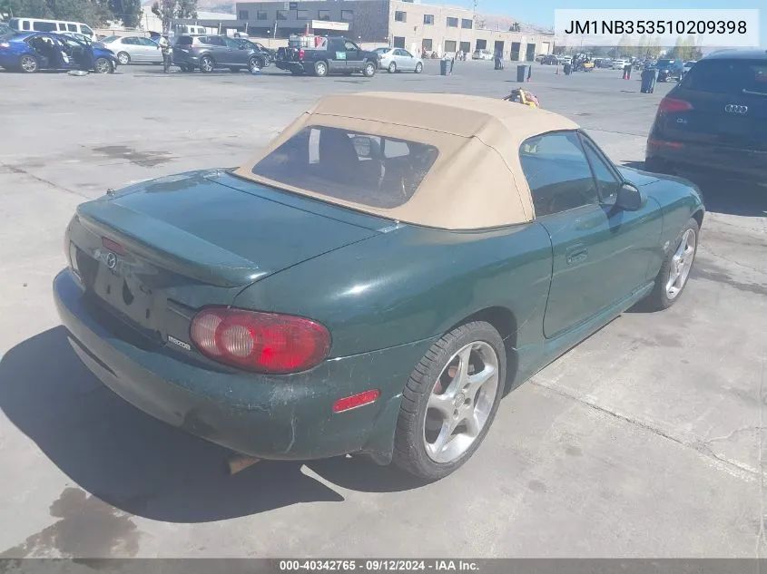 2001 Mazda Mx-5 Miata Ls/Special Edition VIN: JM1NB353510209398 Lot: 40342765