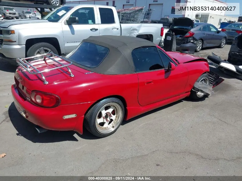 2004 Mazda Mx-5 Miata Cloth VIN: JM1NB353140400627 Lot: 40300825