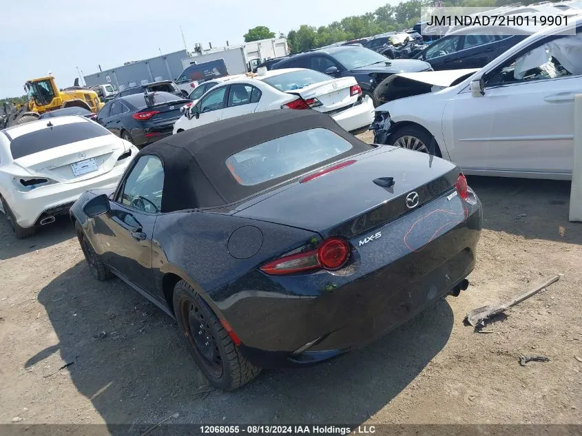 2017 Mazda Mx-5 Miata Grand Touring VIN: JM1NDAD72H0119901 Lot: 12068055