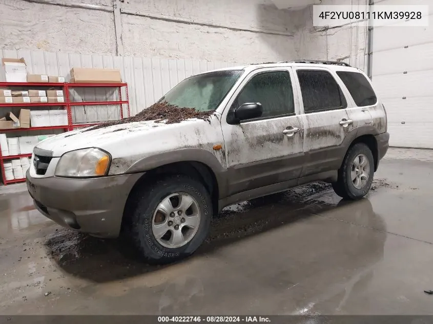 4F2YU08111KM39928 2001 Mazda Tribute Es V6/Lx V6