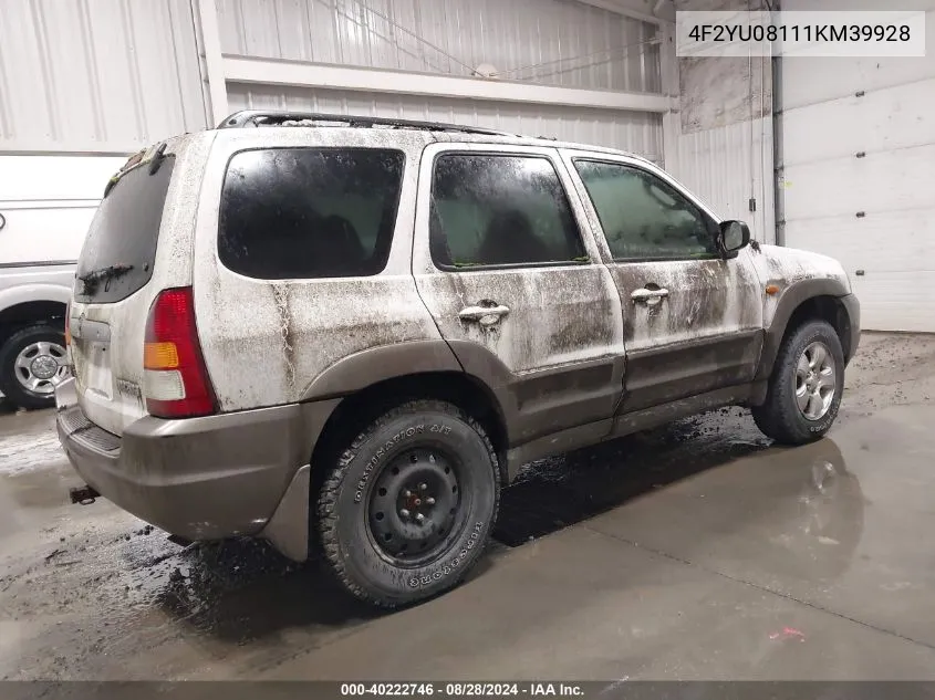 4F2YU08111KM39928 2001 Mazda Tribute Es V6/Lx V6