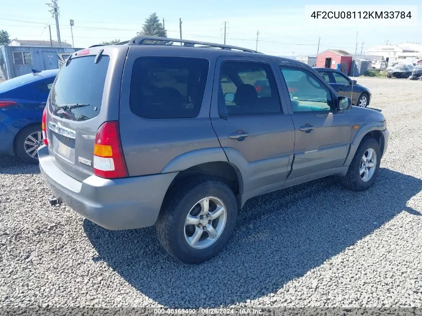 4F2CU08112KM33784 2002 Mazda Tribute Es V6/Lx V6