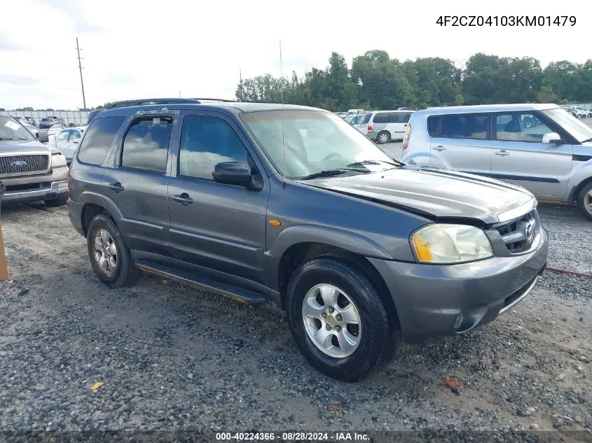 4F2CZ04103KM01479 2003 Mazda Tribute Lx V6