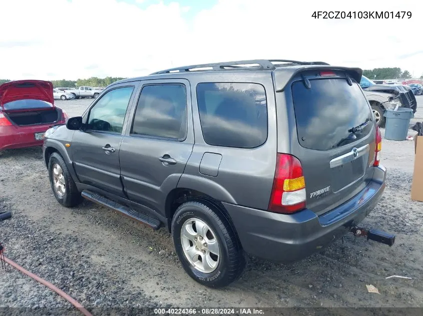 2003 Mazda Tribute Lx V6 VIN: 4F2CZ04103KM01479 Lot: 40224366