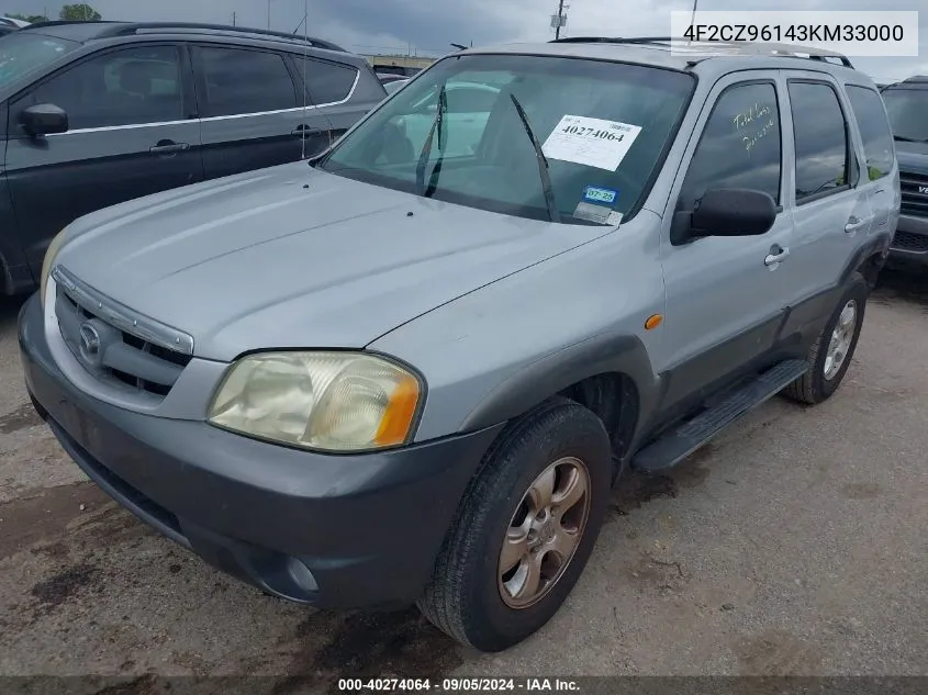 4F2CZ96143KM33000 2003 Mazda Tribute Es V6