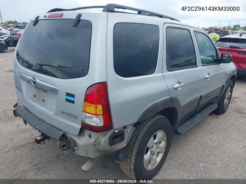 4F2CZ96143KM33000 2003 Mazda Tribute Es V6