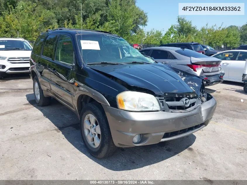 4F2YZ04184KM33362 2004 Mazda Tribute Lx V6