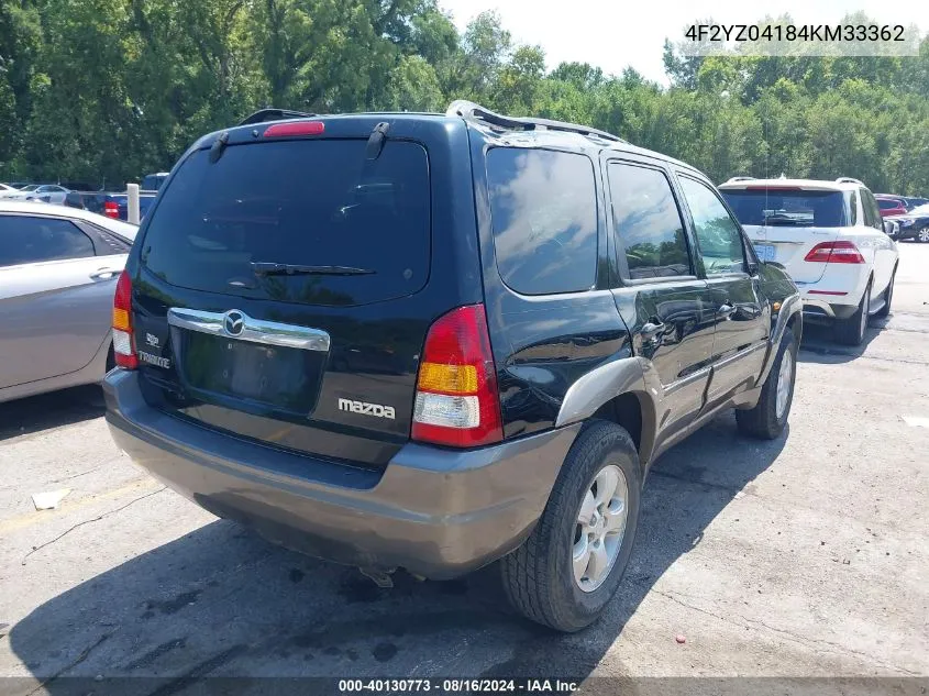 4F2YZ04184KM33362 2004 Mazda Tribute Lx V6