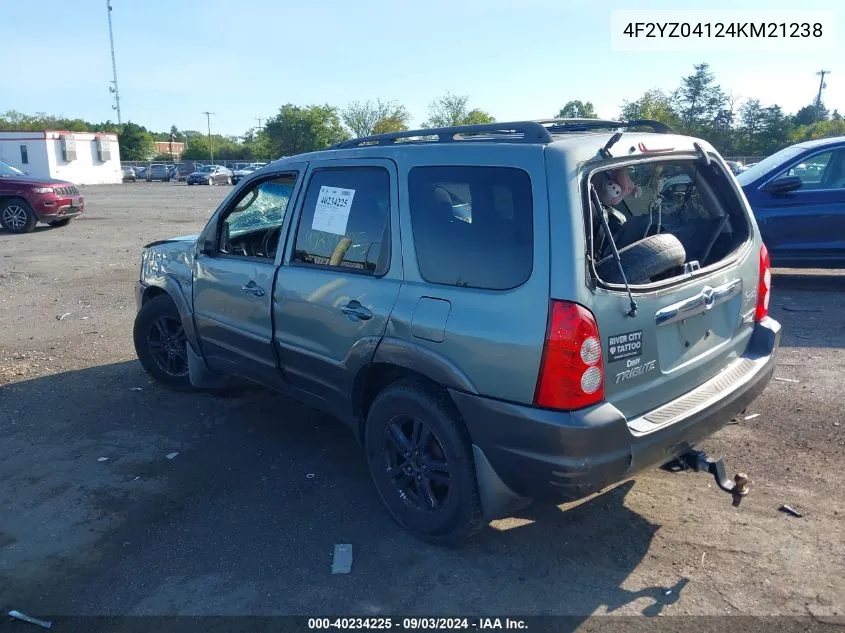 4F2YZ04124KM21238 2004 Mazda Tribute Lx V6