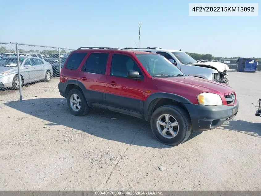 2005 Mazda Tribute I VIN: 4F2YZ02Z15KM13092 Lot: 40170598