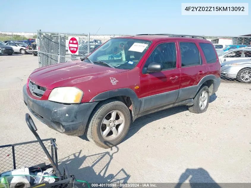 2005 Mazda Tribute I VIN: 4F2YZ02Z15KM13092 Lot: 40170598