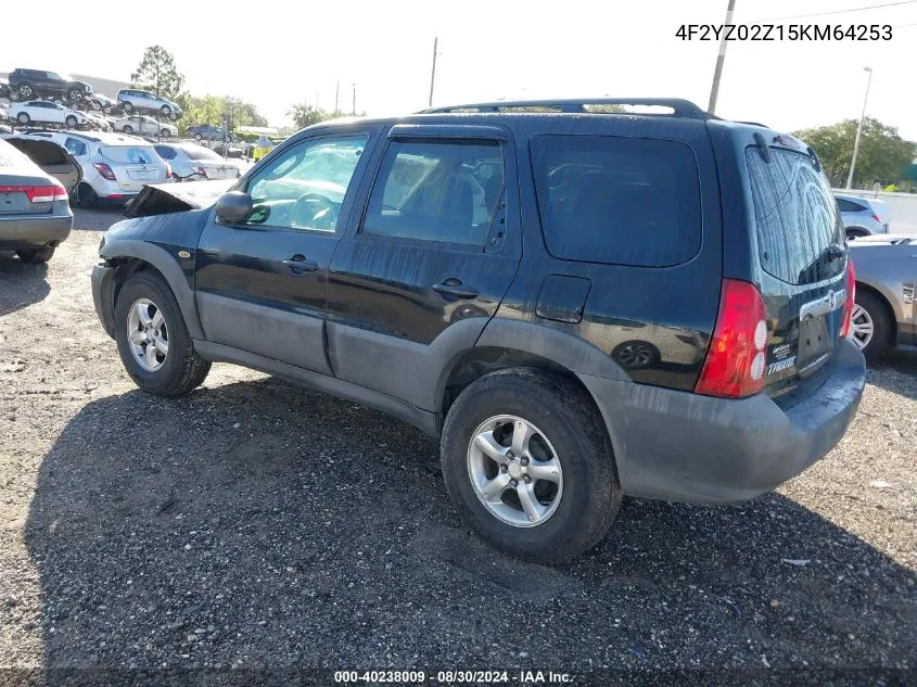 2005 Mazda Tribute I VIN: 4F2YZ02Z15KM64253 Lot: 40238009