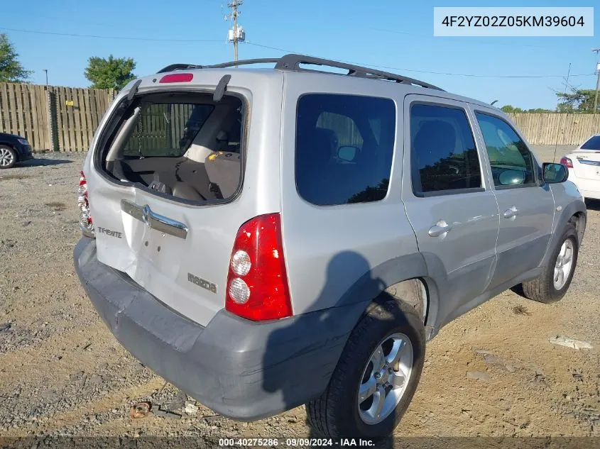 2005 Mazda Tribute I VIN: 4F2YZ02Z05KM39604 Lot: 40275286