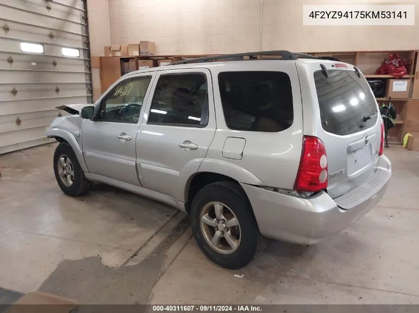 2005 Mazda Tribute S VIN: 4F2YZ94175KM53141 Lot: 40311607