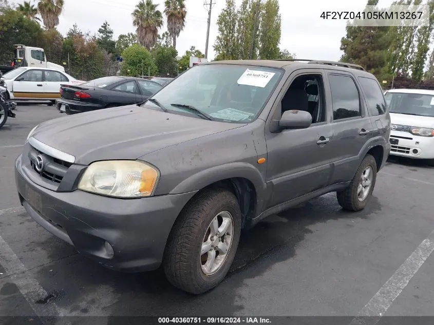 2005 Mazda Tribute S VIN: 4F2YZ04105KM13267 Lot: 40360751