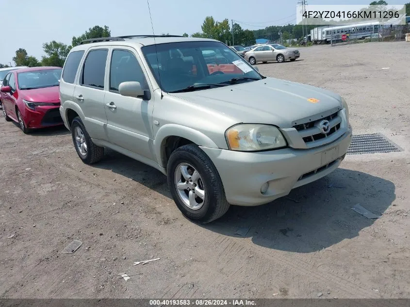 2006 Mazda Tribute S VIN: 4F2YZ04166KM11296 Lot: 40193583