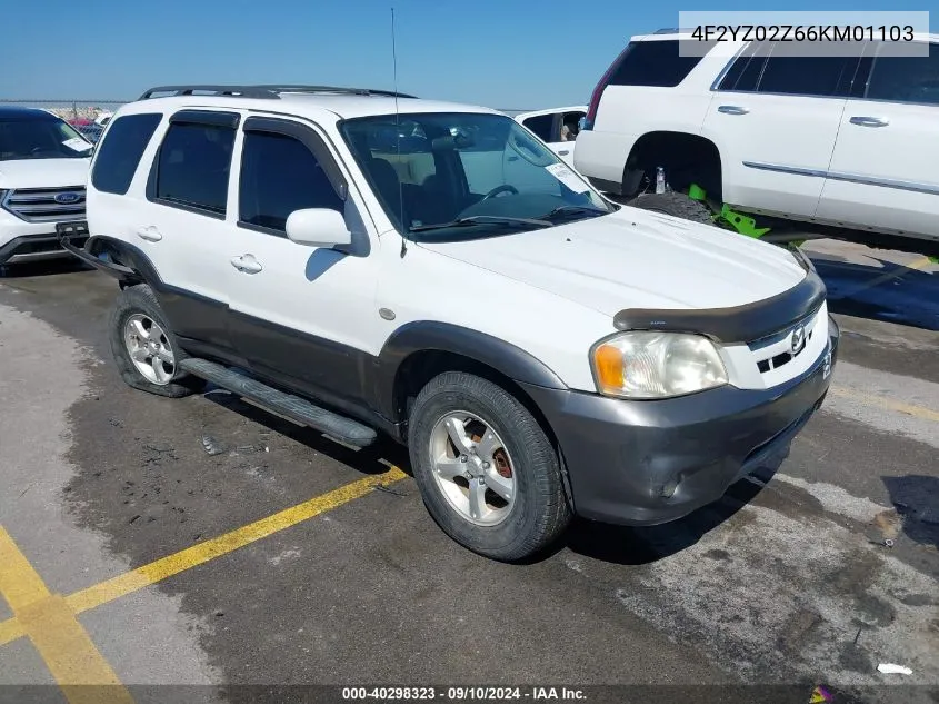 2006 Mazda Tribute I VIN: 4F2YZ02Z66KM01103 Lot: 40298323