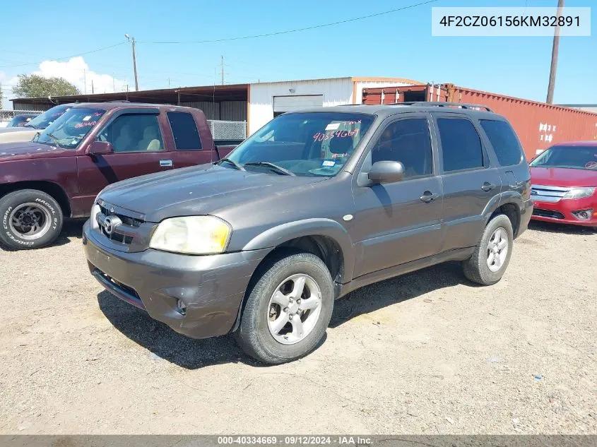 2006 Mazda Tribute S VIN: 4F2CZ06156KM32891 Lot: 40334669