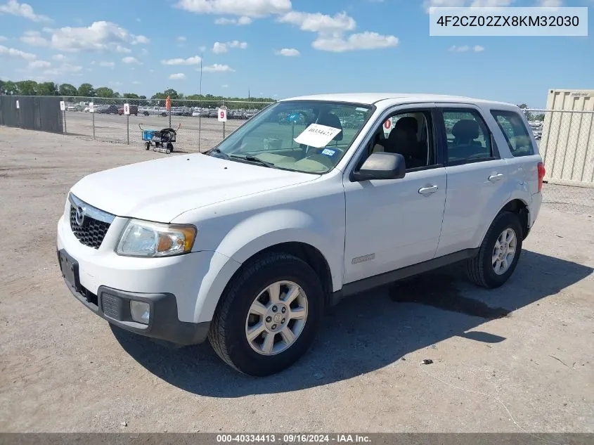 2008 Mazda Tribute I Sport VIN: 4F2CZ02ZX8KM32030 Lot: 40334413